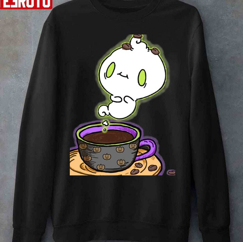 More Espresso Less Depresso Halloween Cute Ghost Unisex Sweatshirt - T-Shirt, Sweatshirt, Hoodie