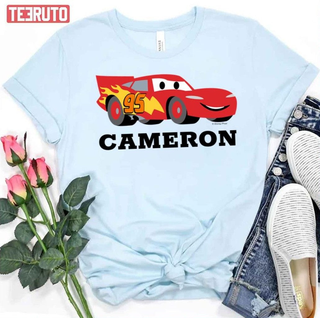Personalized Cars Lightning Mcqueen Unisex T-Shirt - T-Shirt, Sweatshirt, Hoodie