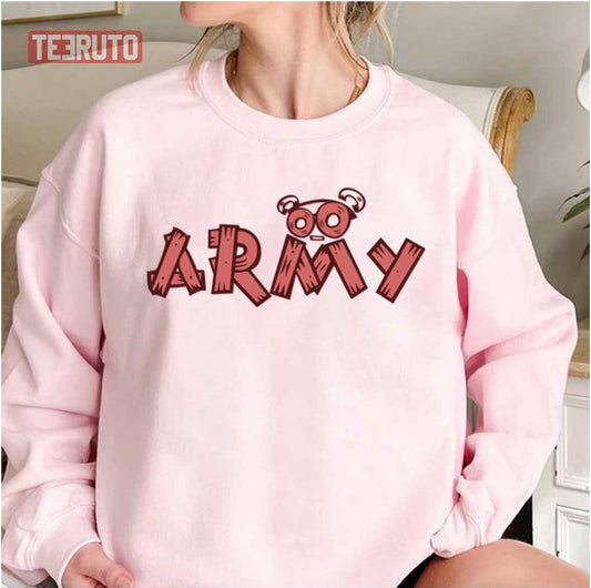 Army Wood Pink Bangtan Boys Bts Unisex Sweatshirt - T-Shirt, Sweatshirt, Hoodie