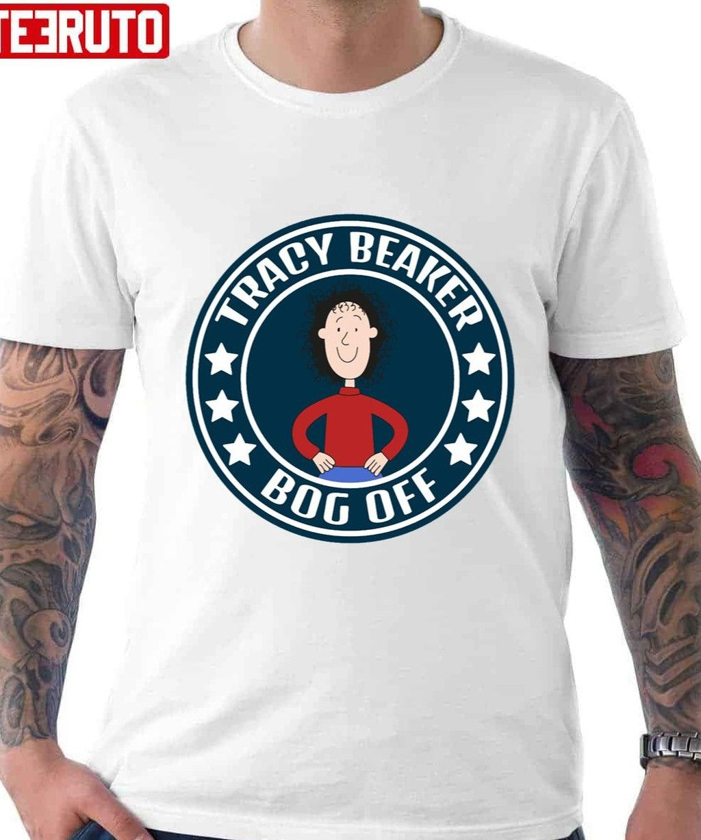 Navy Logo Bog Off Tracy Beaker Unisex T-Shirt - T-Shirt, Sweatshirt, Hoodie