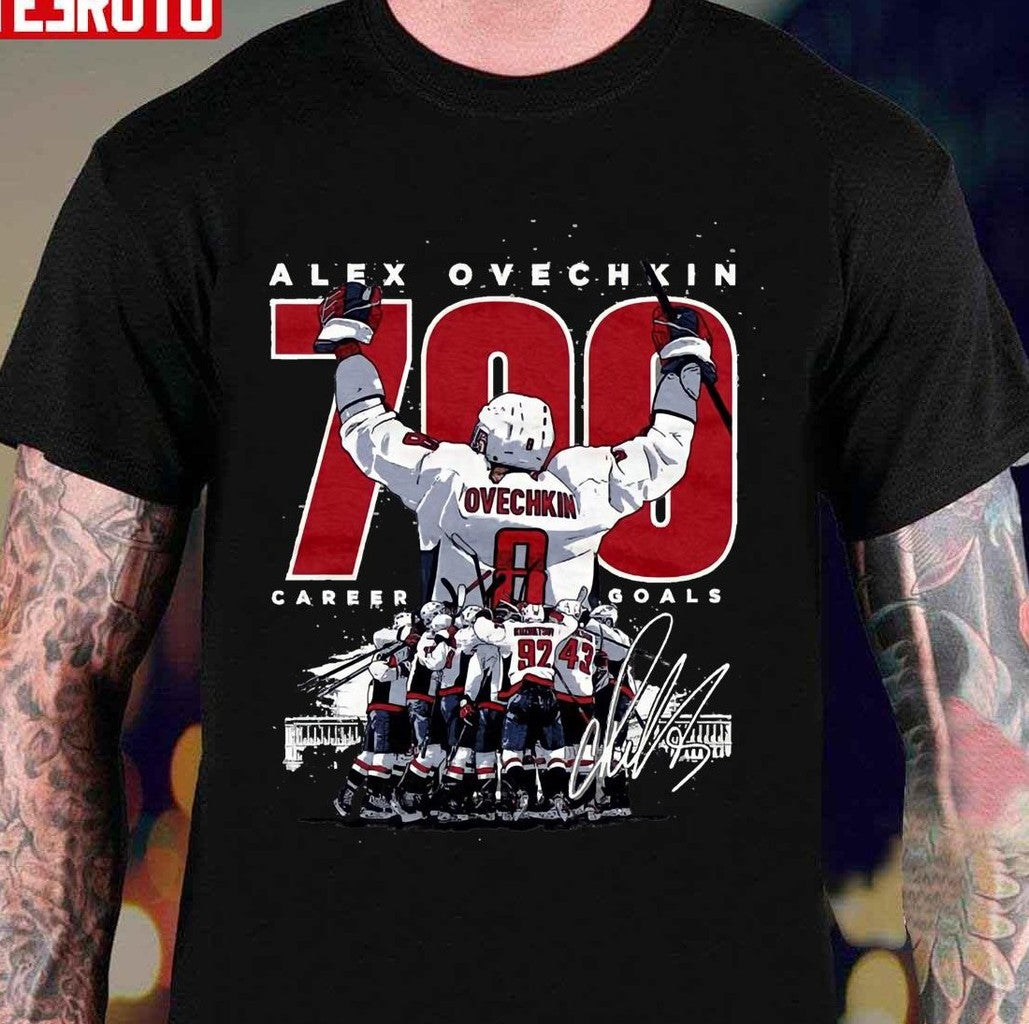 Ovechkin 700 Goals For Washington Capitals Fans Unisex T-Shirt - T-Shirt, Sweatshirt, Hoodie
