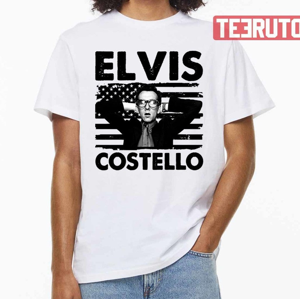 Proud Hits Elvis Costello Detour Live 2024 Us Flag Unisex T-shirt - T-Shirt, Sweatshirt, Hoodie