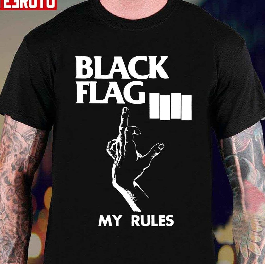 My Rules Black Flag Artwork Unisex T-Shirt - T-Shirt, Sweatshirt, Hoodie
