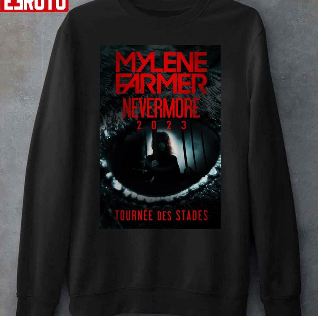 Mylne Farmer Nevermore 2023 Stadium Tour Unisex T-Shirt - T-Shirt, Sweatshirt, Hoodie