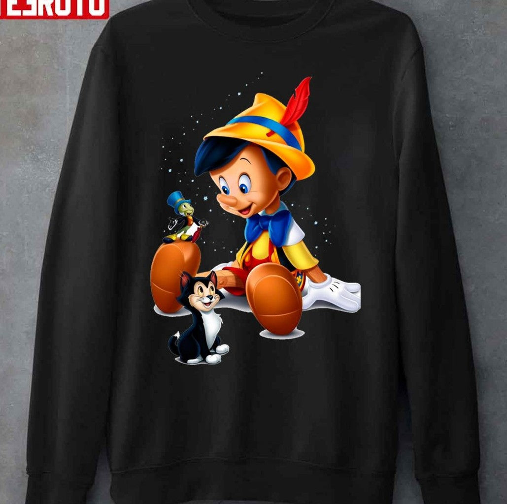 Pinocchio With His Friends Unisex Sweatshirt - T-Shirt, Sweatshirt, Hoodie