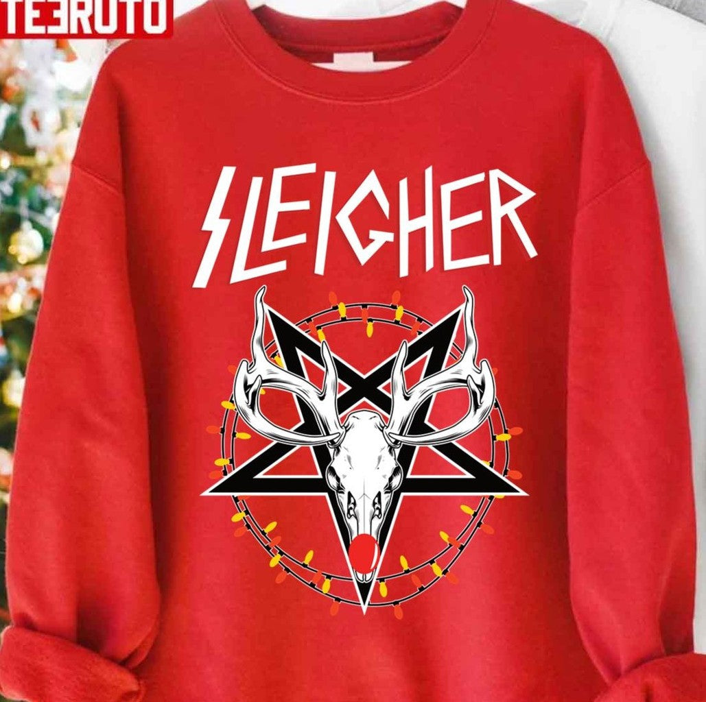 Rudolph The Reindeer Sleigher Christmas Unisex Sweatshirt - T-Shirt, Sweatshirt, Hoodie