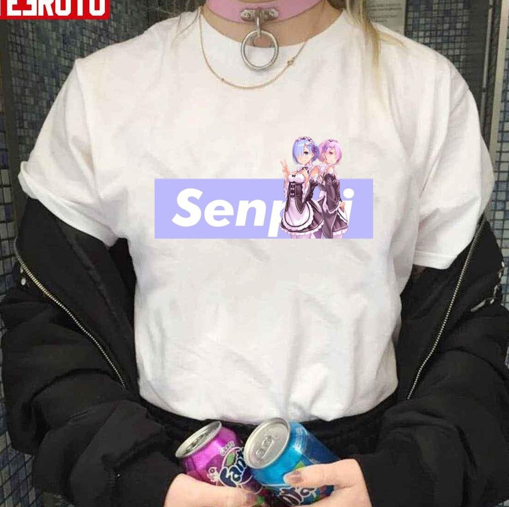 Senpai Rezero Rem And Ram Unisex T-Shirt - T-Shirt, Sweatshirt, Hoodie