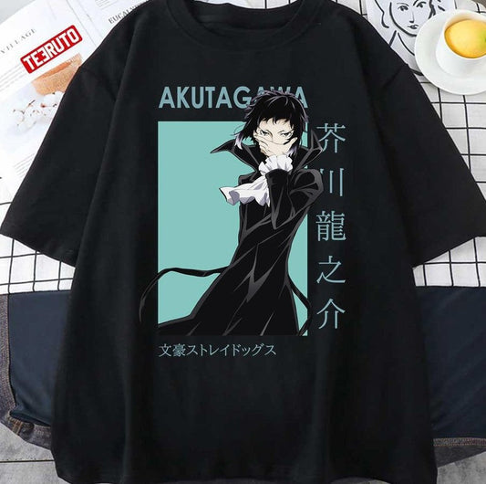 Anime Ryunosuke Akutagawa Bungou Stray Dogs Card Unisex T-Shirt - T-Shirt, Sweatshirt, Hoodie
