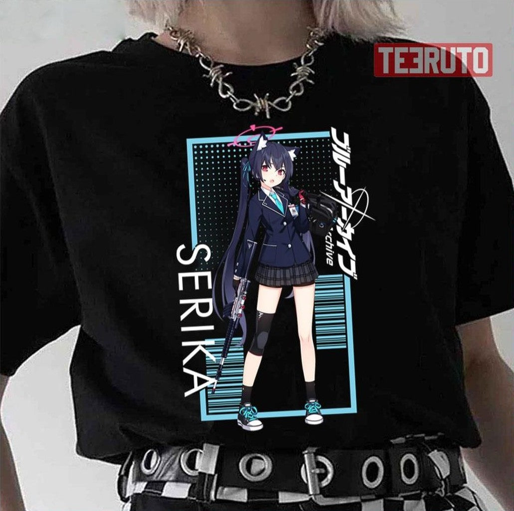 Serika Character Portrait Blue Archive Unisex T-Shirt - T-Shirt, Sweatshirt, Hoodie