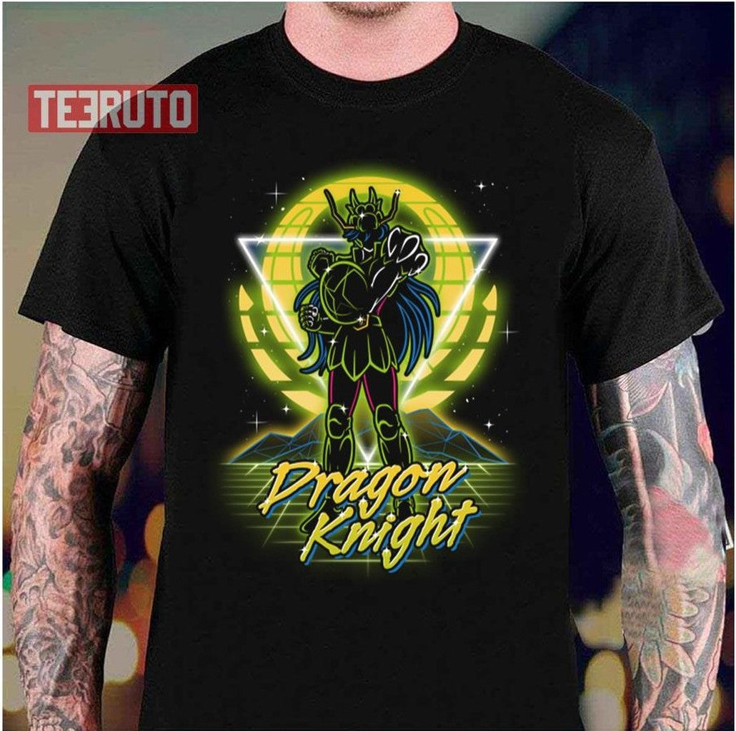 Retro Dragon Knight Saint Seiya Knights Of The Zodiac Unisex T-Shirt - T-Shirt, Sweatshirt, Hoodie