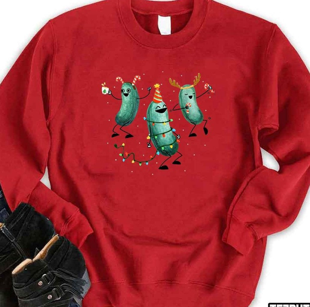 Pickle Christmas Lights Unisex Sweatshirt - T-Shirt, Sweatshirt, Hoodie