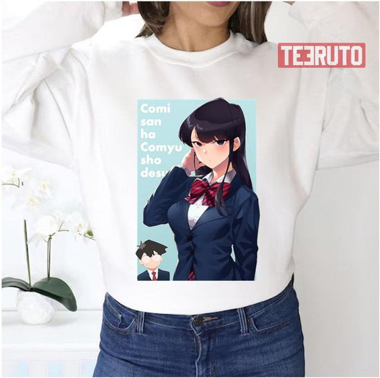 Anime Komi Can't Communicate Komi And Tadano Unisex Sweatshirt - T-Shirt, Sweatshirt, Hoodie