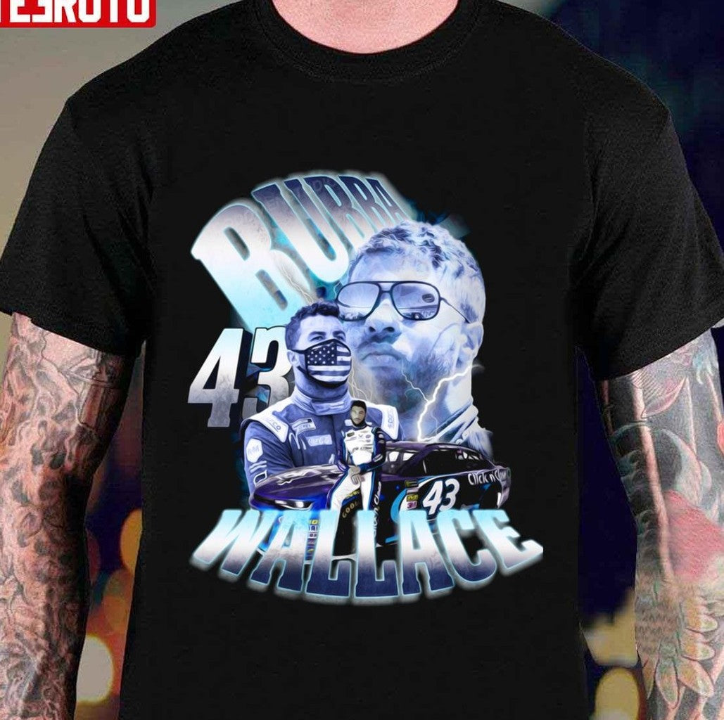 Retro Bubba Wallace Bumber 43 Racing Unisex T-shirt - T-Shirt, Sweatshirt, Hoodie