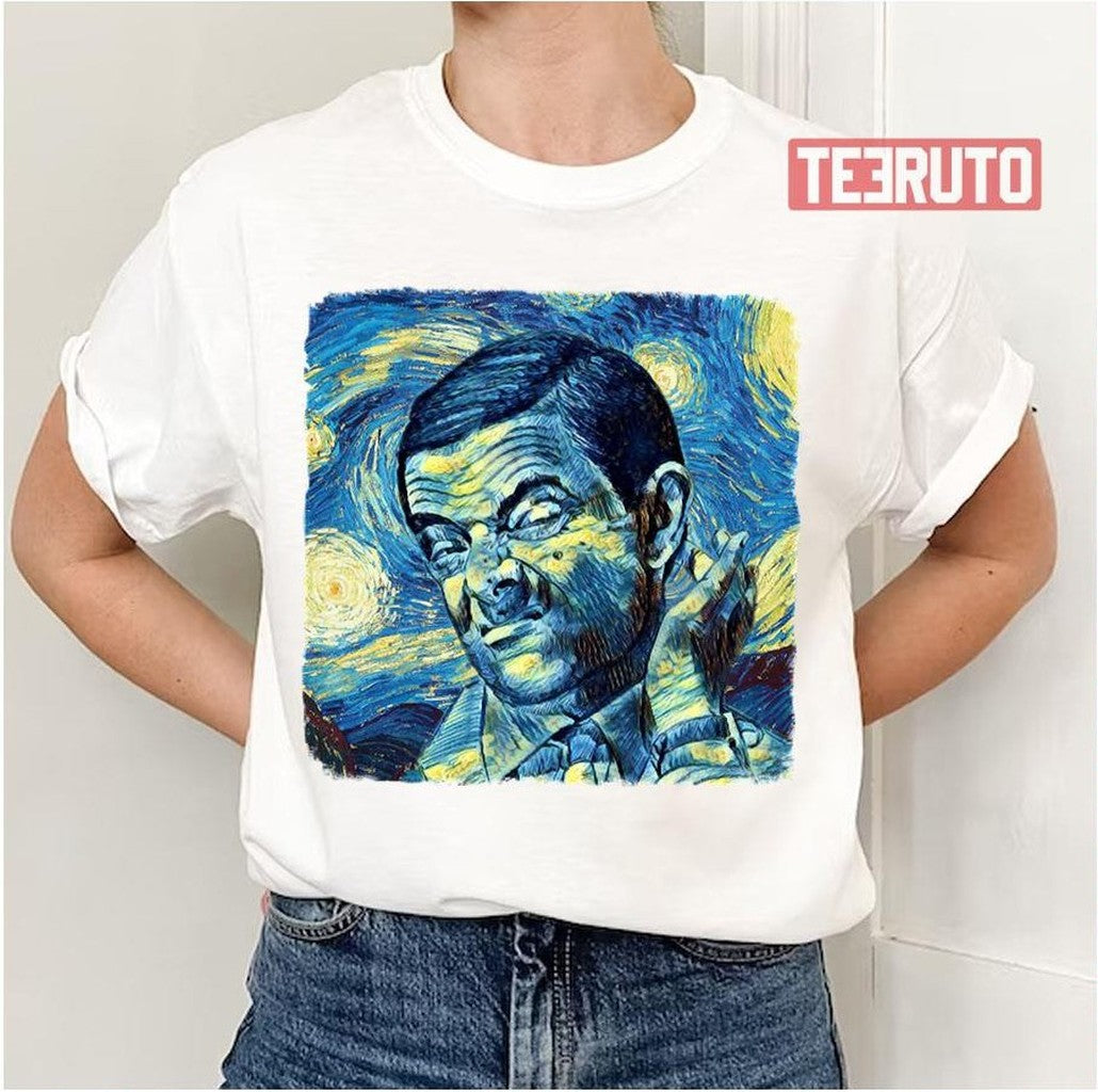 Mr Bean Van Gogh Style Unisex T-Shirt - T-Shirt, Sweatshirt, Hoodie