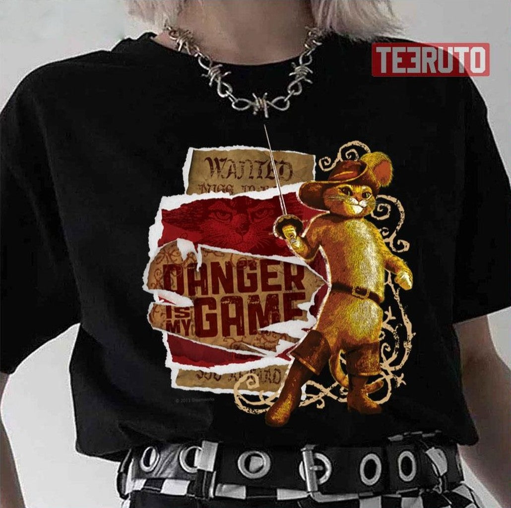 Poots In Boots Danger Is My Game Unisex T-Shirt - T-Shirt, Sweatshirt, Hoodie