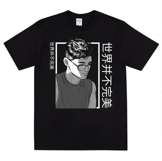 Anime Boy Study Mood Unisex T-Shirt - T-Shirt, Sweatshirt, Hoodie