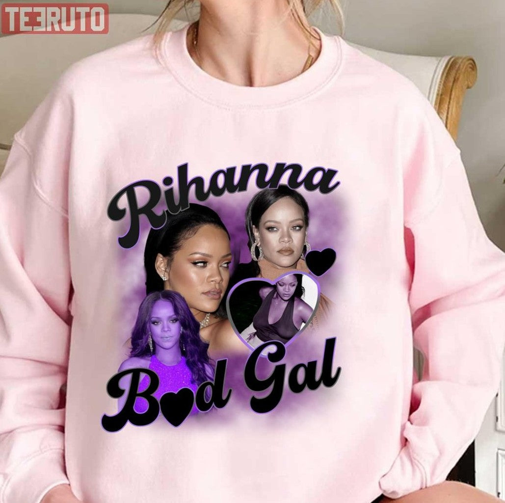 Rihanna Bad Gal Vintage 90's Design Unisex Sweatshirt - T-Shirt, Sweatshirt, Hoodie