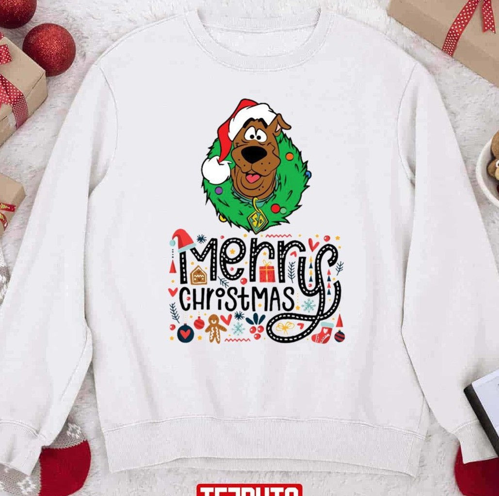 Scoopy Doo Dog Merry Christmas Unisex Sweatshirt - T-Shirt, Sweatshirt, Hoodie