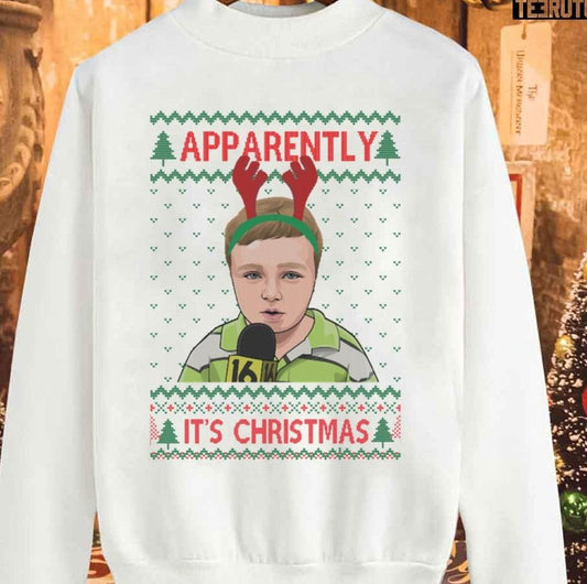 Apparently Kid Meme Funny Christmas Jumper Unisex Sweatshirt - - T-Shirt, Sweatshirt, Hoodie