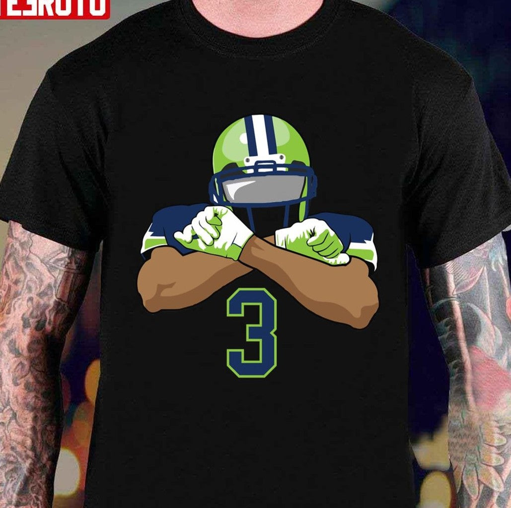 Seattle Football Player Number 3 Unisex T-shirt - T-Shirt, Sweatshirt, Hoodie