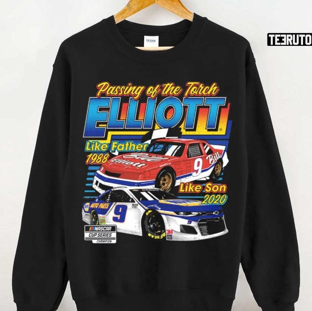 Passing Of The Torch Vintage Bill Elliott 9 Nascar Unisex Sweatshirt - T-Shirt, Sweatshirt, Hoodie