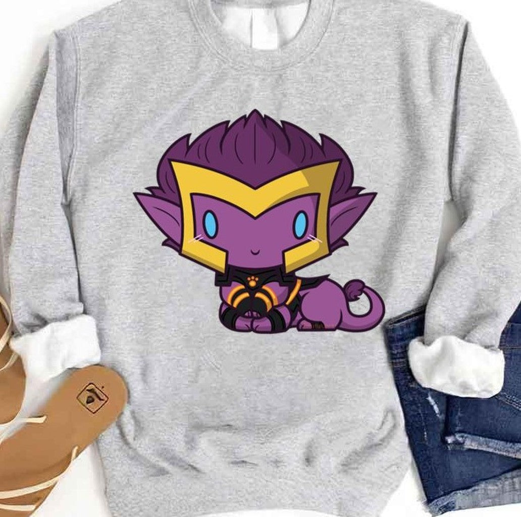 Purplr Lion Smol Bean Chibi Skylander Unisex Sweatshirt - T-Shirt, Sweatshirt, Hoodie