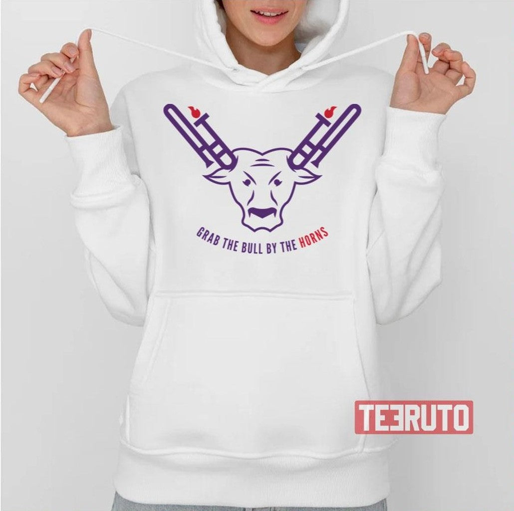 Purple Grab The Bull By The Horns Unisex Hoodie - T-Shirt, Sweatshirt, Hoodie