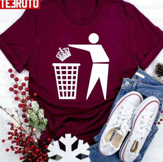 Anti Monarchy Trash The Crown Unisex T-Shirt - T-Shirt, Sweatshirt, Hoodie
