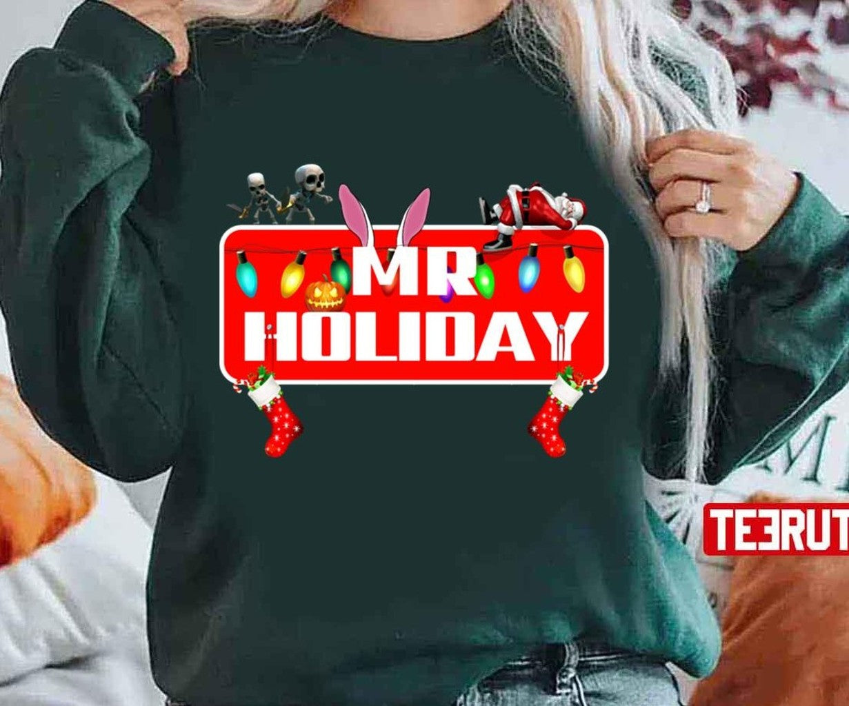 Mr Holiday 2023 Christmas Unisex Sweatshirt - T-Shirt, Sweatshirt, Hoodie