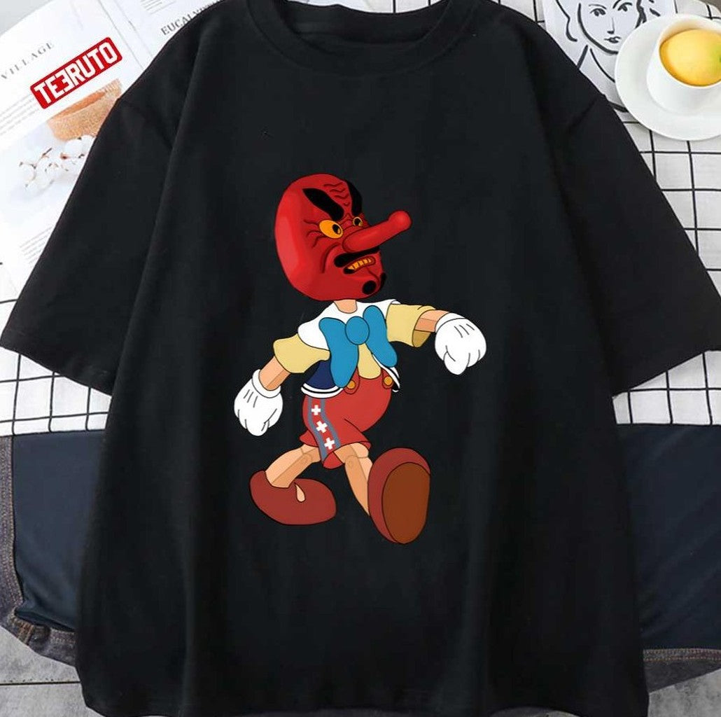 Pinocchio Wearing Mask Unisex T-shirt - T-Shirt, Sweatshirt, Hoodie