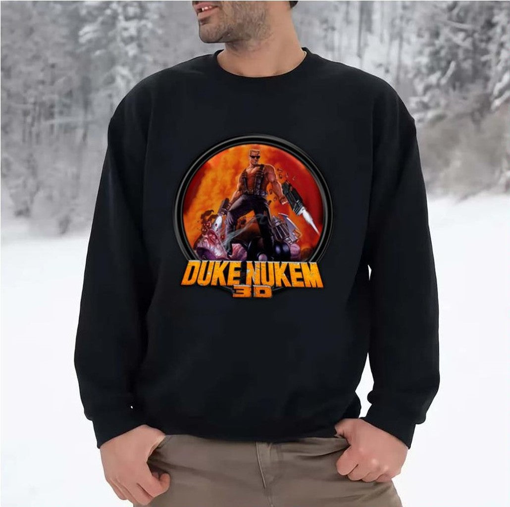 Round Game Art Duke Nukem 3d Unisex Sweatshirt - T-Shirt, Sweatshirt, Hoodie