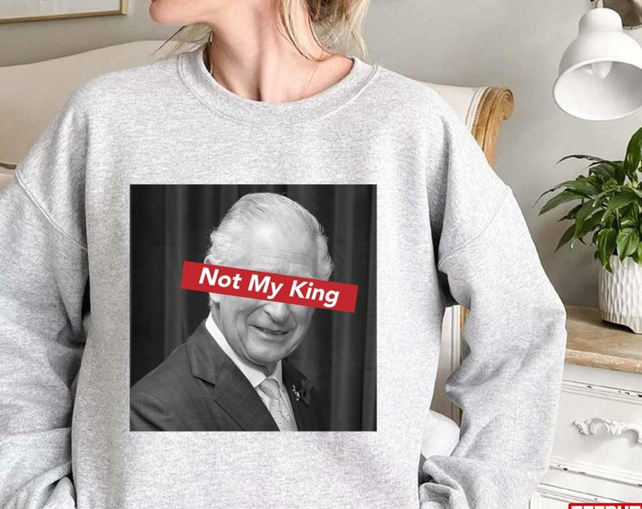 Not My King Charles III Abolish The Monarchy Unisex Sweatshirt - T-Shirt, Sweatshirt, Hoodie