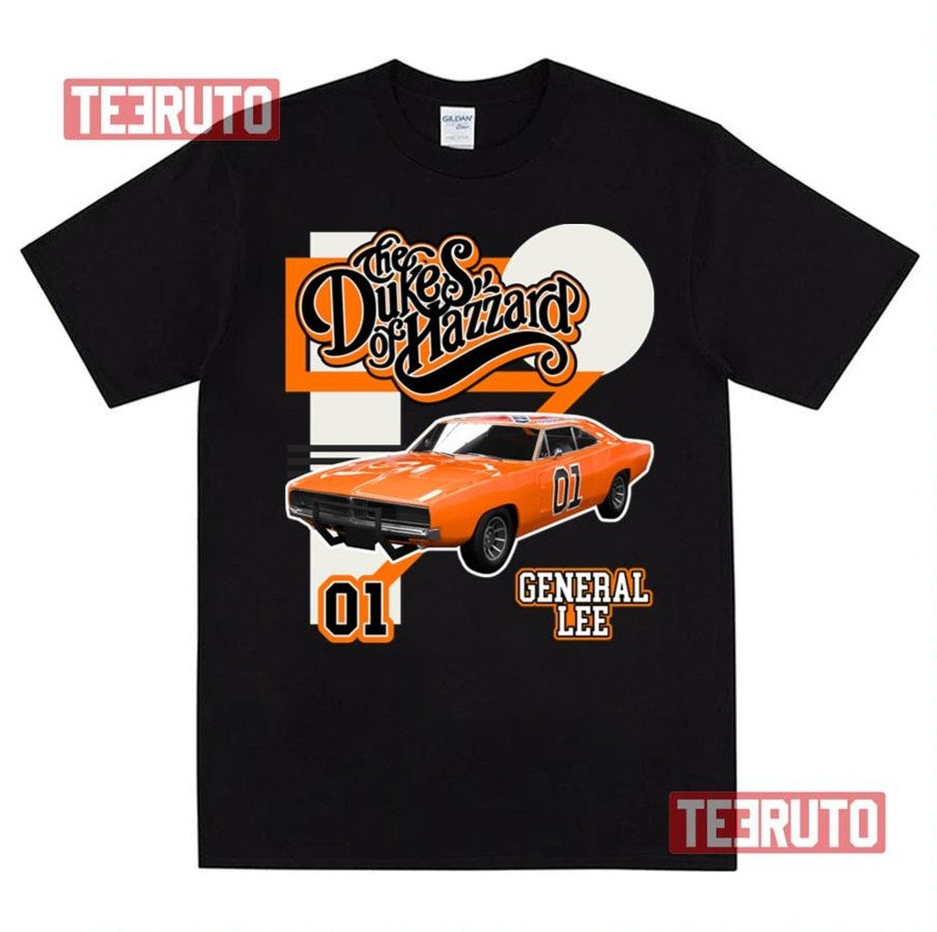 Retro Style General Lee Hazzard Racing Design Dukes Of Hazzard Unisex T-Shirt - T-Shirt, Sweatshirt, Hoodie