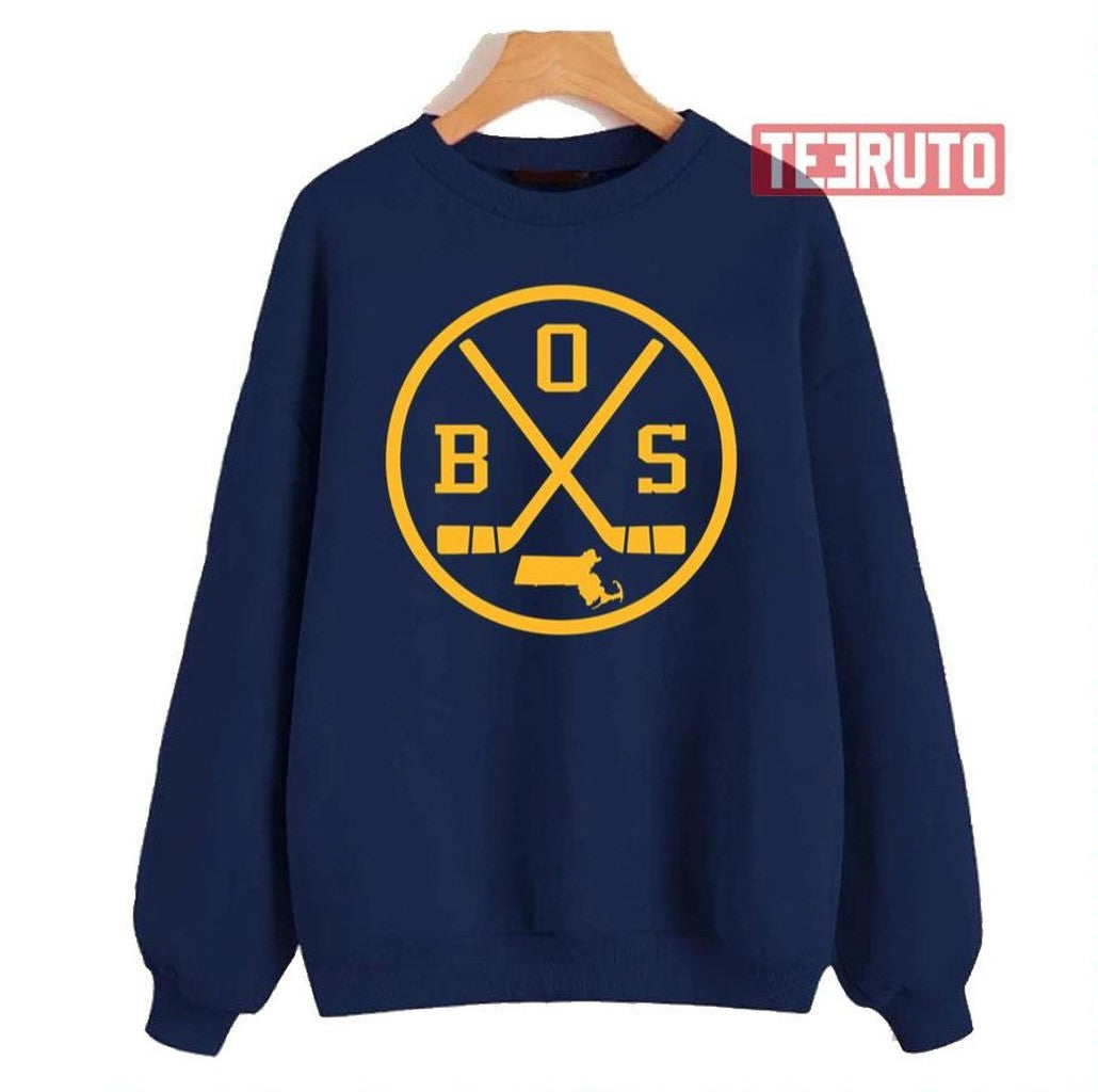 Retro Boston Hockey Emblem Vintage Bos Boston Bruins Unisex Sweatshirt - T-Shirt, Sweatshirt, Hoodie