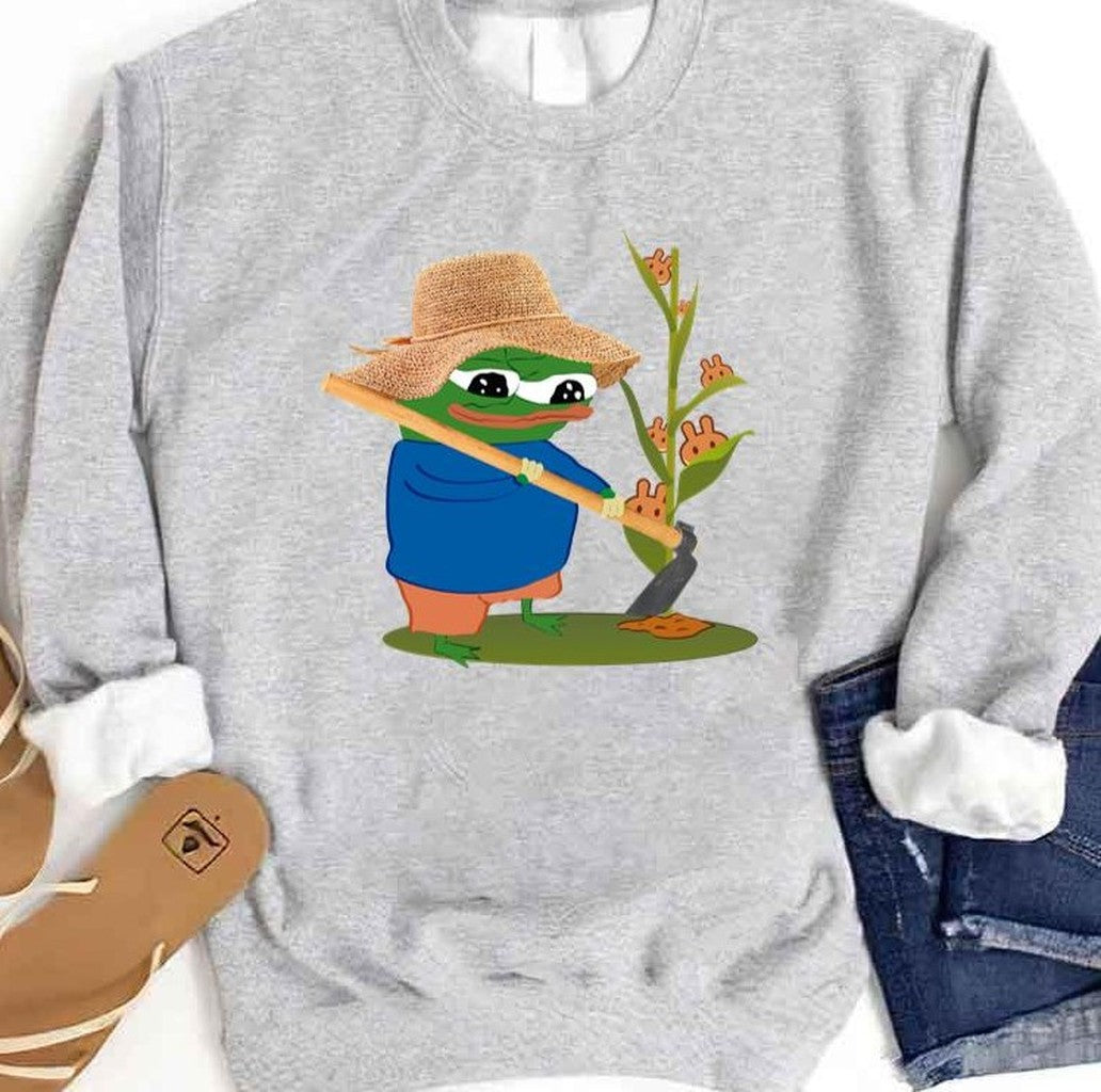 Pepo Yield Farming Cake Pancakeswap Unisex Sweatshirt - T-Shirt, Sweatshirt, Hoodie
