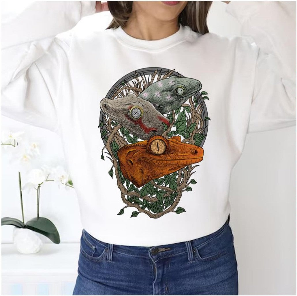 New Caledonian Geckos Crested Gargoyle And Leachinaus Geckos Unisex Sweatshirt - T-Shirt, Sweatshirt, Hoodie