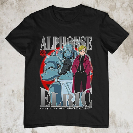 Anime Vintage 90s Alphonse Elric Homage Anime Fullmetal Alchemist Fullmetal Alchemist Anime Unisex T-Shirt - T-Shirt, Sweatshirt, Hoodie