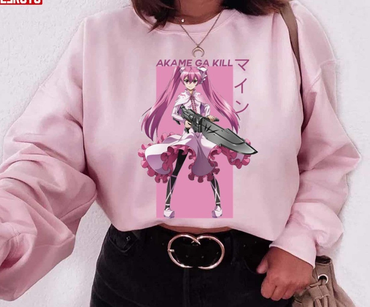 Pink Akame Ga Kill Anime Unisex Sweatshirt - T-Shirt, Sweatshirt, Hoodie