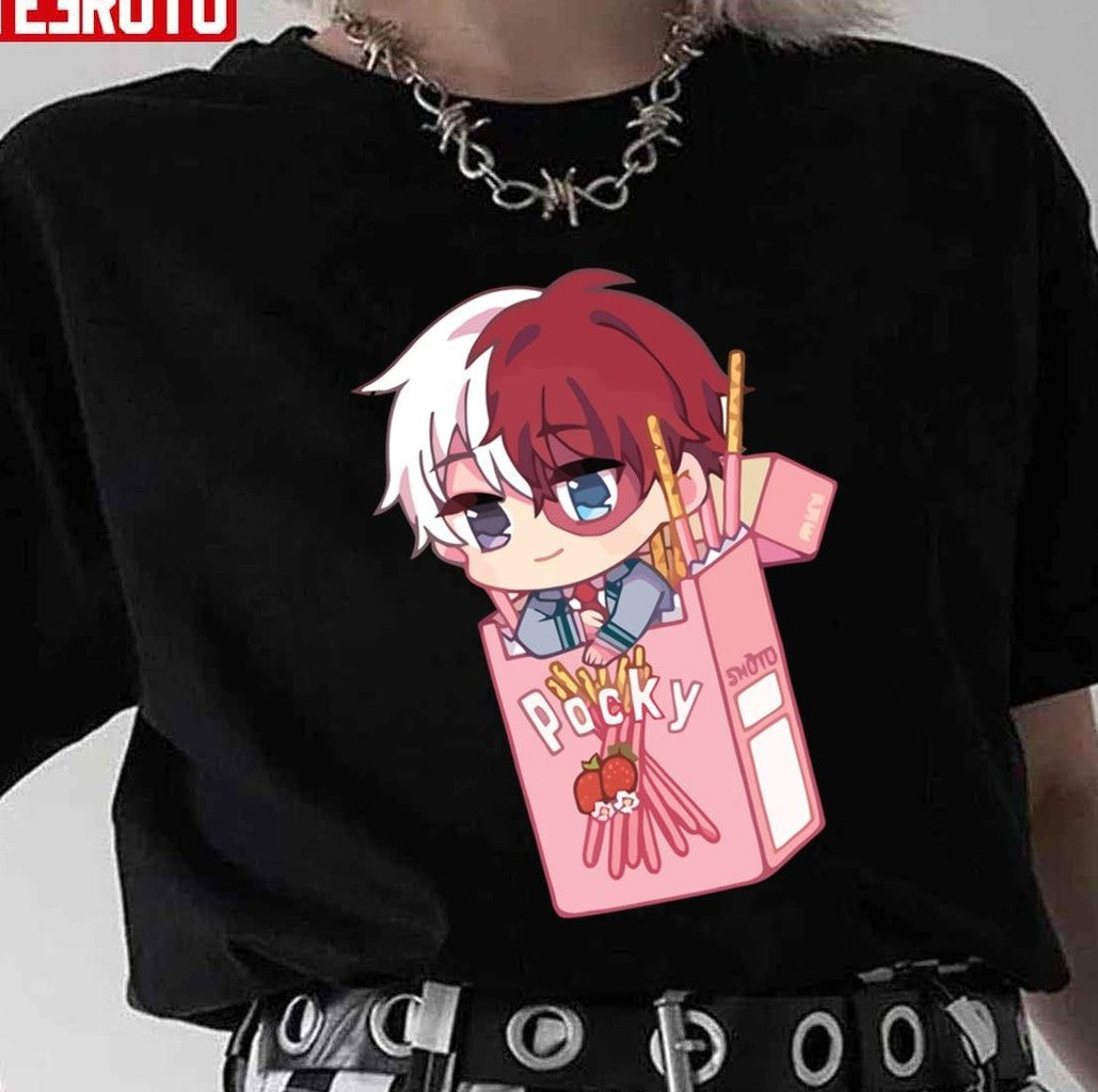Pock Snack Time Cute Hero Shoto Todoroki Unisex T-Shirt - T-Shirt, Sweatshirt, Hoodie