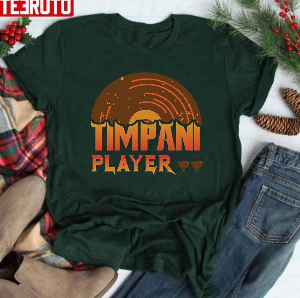 Music Vintage Timpani Player Graphic Unisex T-shirt - T-Shirt, Sweatshirt, Hoodie