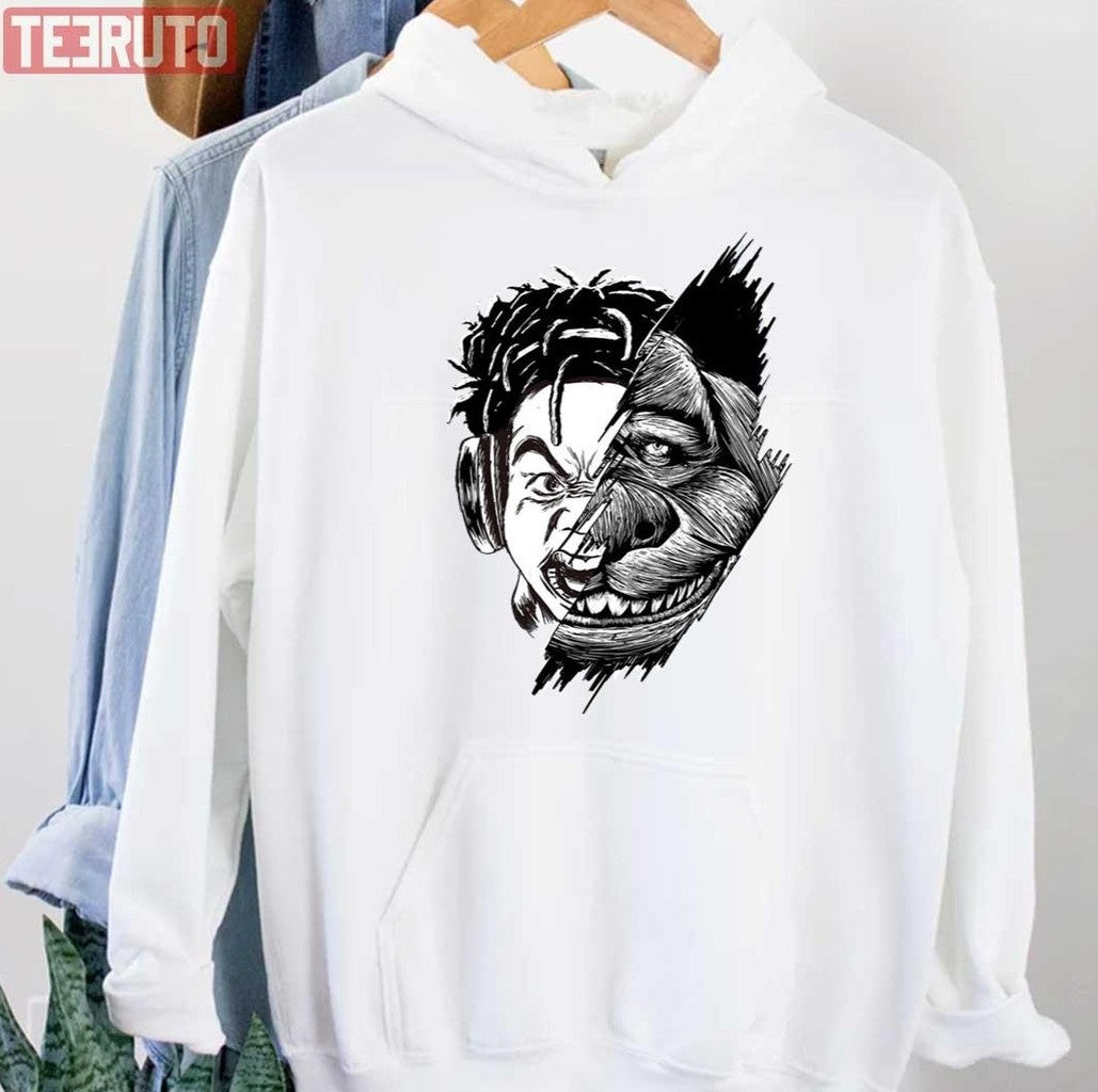 Scary Talking Ben And Ishowspeed Sketch Art Unisex Hoodie - T-Shirt, Sweatshirt, Hoodie