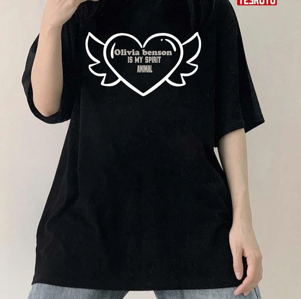Olivia Benson Is My Spirit Animal Heart Unisex T-Shirt - T-Shirt, Sweatshirt, Hoodie