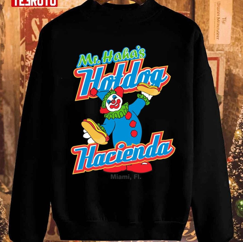 Mr Haha's Hotdog Hacienda Christmas Unisex Sweatshirt - T-Shirt, Sweatshirt, Hoodie