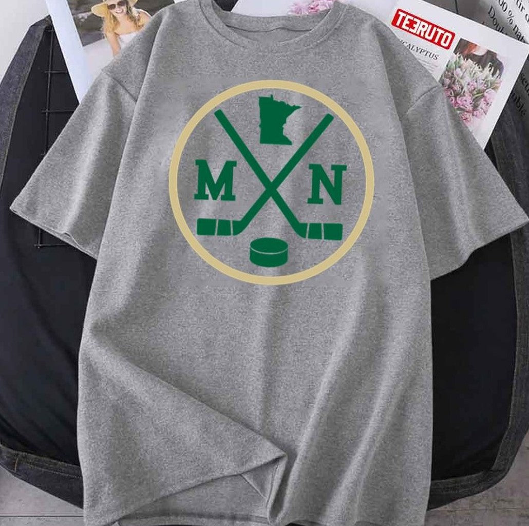 Retro Minnesota Hockey Emblem Vintage MN Unisex T-Shirt - T-Shirt, Sweatshirt, Hoodie