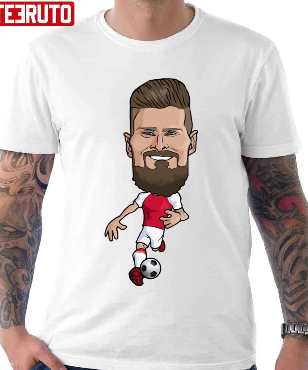 Olivier Giroud Big Head Chibi Football Unisex T-Shirt - T-Shirt, Sweatshirt, Hoodie