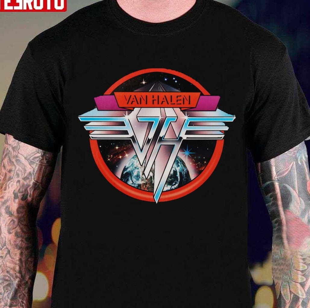 Round Van Halen Logo Vintage Bootleg Graphic Unisex T-shirt - T-Shirt, Sweatshirt, Hoodie