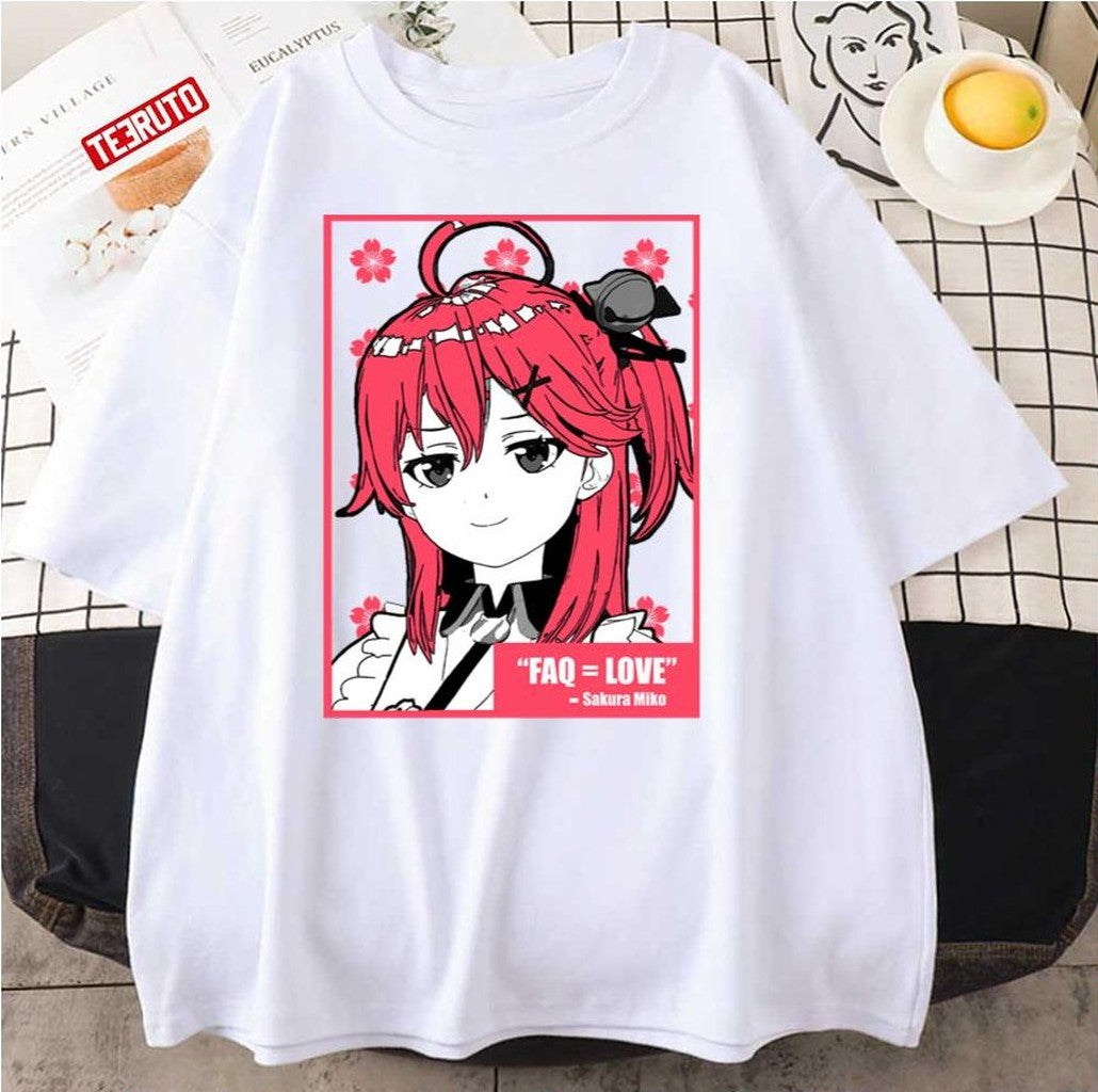 Sakura Miko Faq Pink Hair Hololive Unisex T-Shirt - T-Shirt, Sweatshirt, Hoodie