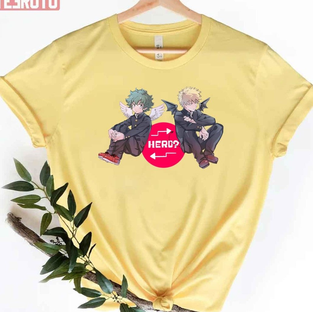 My Hero Academia Katsuki And Izuku Hero Cute Wings Art Unisex T-Shirt - T-Shirt, Sweatshirt, Hoodie