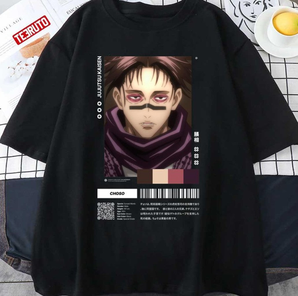Pantone Style Choso Jujutsu Kaisen Sorcery Fight Unisex T-Shirt - T-Shirt, Sweatshirt, Hoodie