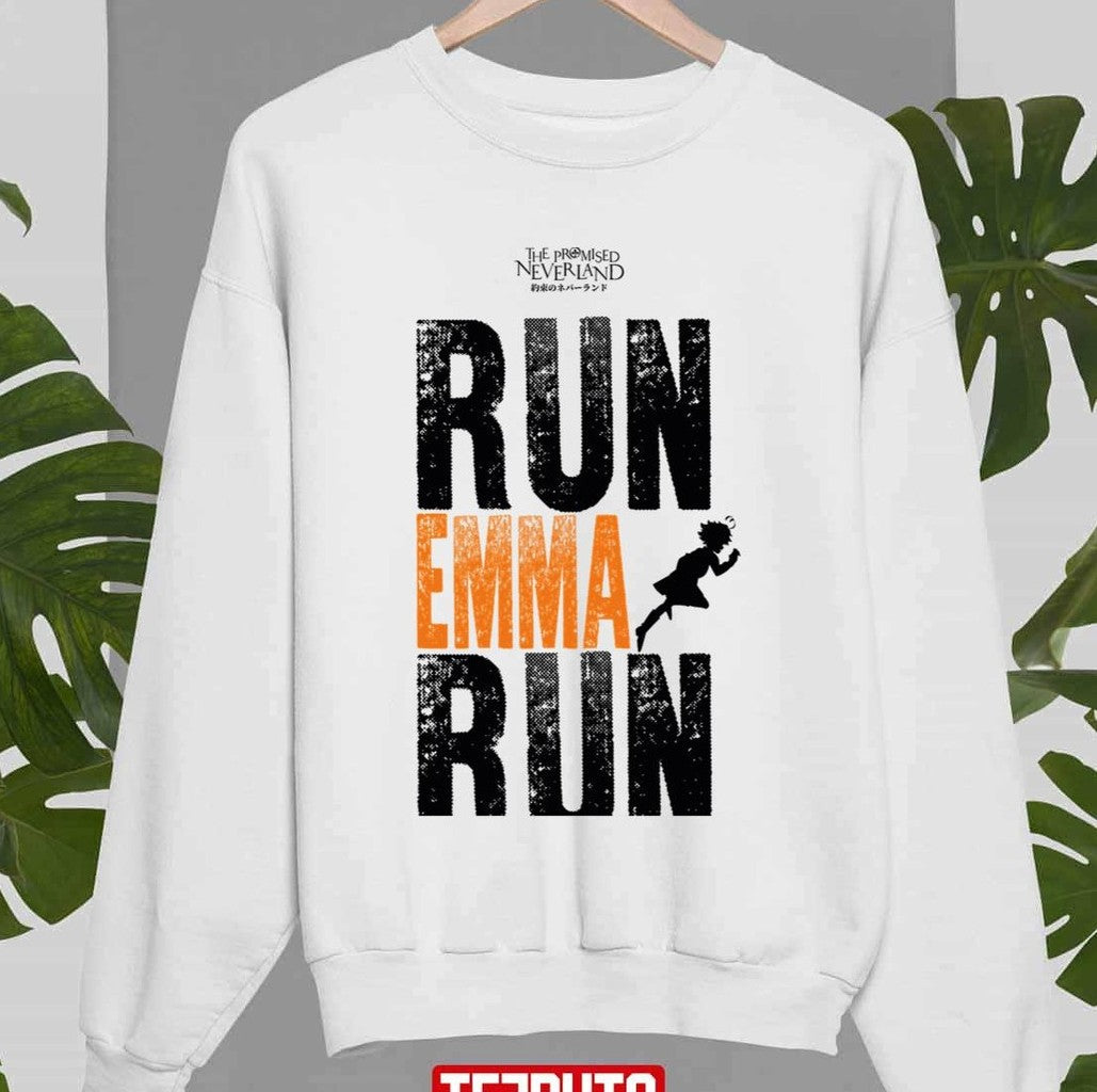 Run Emma Run V2 The Promised Neverland Unisex Sweatshirt - T-Shirt, Sweatshirt, Hoodie